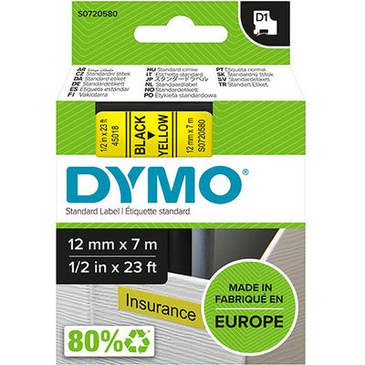 Nastro Dymo 45018 (S0720580) - Nero su giallo (12 mm)