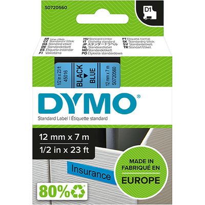 Nastro Dymo 45016 (S0720560) - Nero su blu (12 mm)