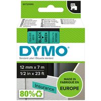 Nastro Dymo 45019 (S0720590) - Nero su verde (12 mm)