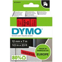 Nastro Dymo 45017 (S0720570) - Nero su rosso (12 mm)