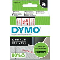 Nastro Dymo 45015 (S0720550) - Rosso su bianco (12 mm)