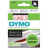 Nastro Dymo 45805 (S0720850) - Rosso su bianco (19 mm)
