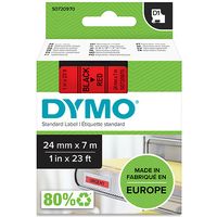Nastro Dymo 53717 (S0720970) - Nero su rosso (24 mm x 24 mm)