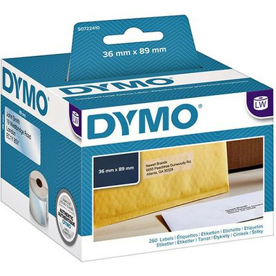 Etichetta Dymo 99013 (S0722410) - Nero su trasparente (36 mm x 89 mm)