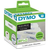 Etichetta Dymo 99017 (S0722460) - Nero su bianco (12 mm x 50 mm)