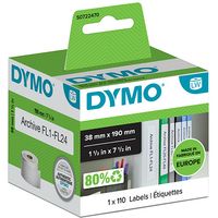 Etichetta Dymo 99018 (S0722470) - Nero su bianco (38 mm x 190 mm)
