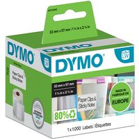 Etichetta Dymo 11354 (S0722540) - Nero su bianco (57 mm x 32 mm)