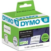 Etichetta Dymo 99014 (S0722430) - Nero su bianco (54 mm x 101 mm)