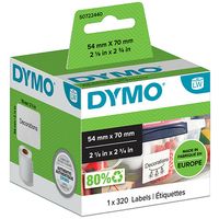 Etichetta Dymo 99015 (S0722440) - Nero su bianco (54 mm x 70 mm)