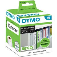 Etichetta Dymo 99019 (S0722480) - Nero su bianco (59 mm x 190 mm)