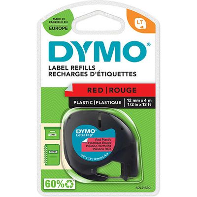 Nastro Dymo S0721630 (91203) - Nero su rosso (12 mm)