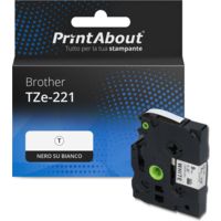 Nastro compatibile Brother TZe-221 - Nero su bianco (9 mm)