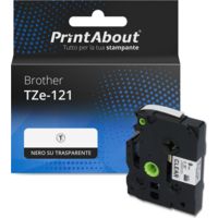 Nastro compatibile Brother TZe-121 - Nero su trasparente (9 mm)