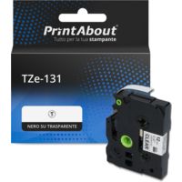 Nastro compatibile Brother TZe-131 - Nero su trasparente (12 mm)