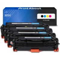 Toner compatibile HP 305X (CE410X) - 4 colori Alta capacità Multipack