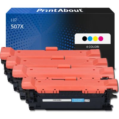 Toner compatibile HP 507X (CE400X) - 4 colori Alta capacità Multipack