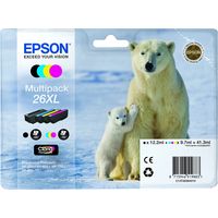 Cartuccia stampante Epson 26XL (C13T26364012) - 4 colori Alta capacità Multipack