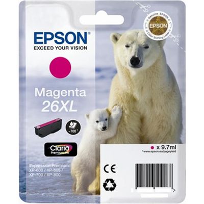 Cartuccia stampante Epson 26XL (C13T26334012) - Magenta Alta capacità