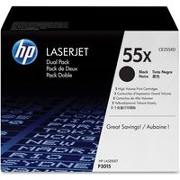 Toner HP 55X (CE255XD) - 2x nero ad alta capacità Multipack