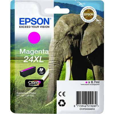 Cartuccia stampante Epson 24XL (C13T24334012) - Magenta Alta capacità
