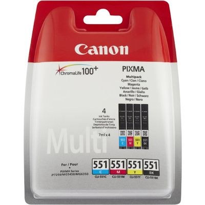 Cartuccia stampante Canon CLI-551 C/M/Y/BK - 4 colori Multipack