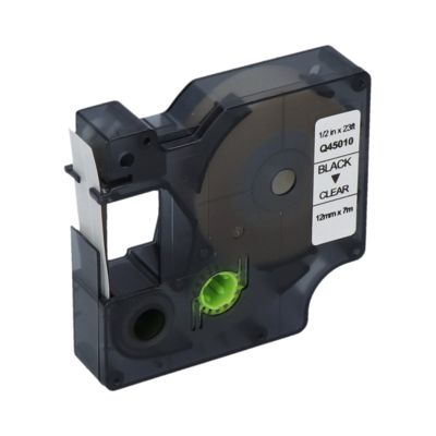 Nastro compatibile Dymo 45010 (S0720500) - Nero su trasparente (12 mm)