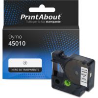Nastro compatibile Dymo 45010 (S0720500) - Nero su trasparente (12 mm)