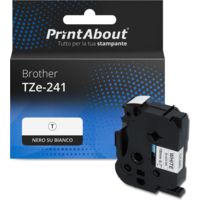 Nastro compatibile Brother TZe-241 - Nero su bianco (18 mm)