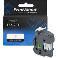 Nastro compatibile Brother TZe-251 - Nero su bianco (24 mm x 24 mm)