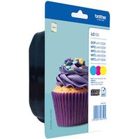 Cartuccia stampante Brother LC-123RBWBP - 3 colori Multipack