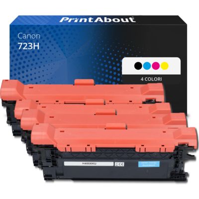 Toner compatibile Canon 723H  - 4 colori Alta capacità Multipack