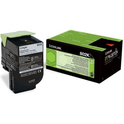 Toner Lexmark 80C20K0 (802K) - Nero