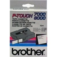 Nastro Brother TX-242 - Rosso su bianco (18 mm)