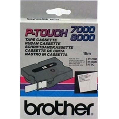 Nastro Brother TX-242 - Rosso su bianco (18 mm)