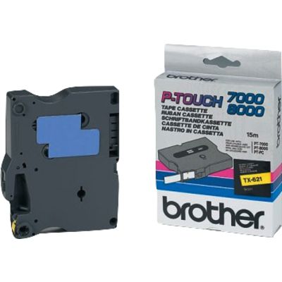 Nastro Brother TX-621 - Nero su giallo (9 mm)