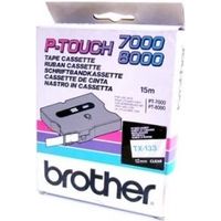 Nastro Brother TX-133 - Blu su trasparente (12 mm)