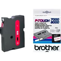 Nastro Brother TX-232 - Rosso su bianco (12 mm)