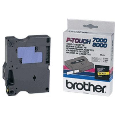 Nastro Brother TX-611 - Nero su giallo (6 mm)