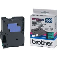 Nastro Brother TX-751 - Nero su verde (24 mm x 24 mm)