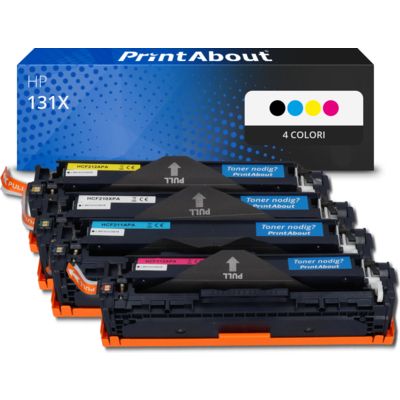 Toner compatibile HP 131X (CF210X) - 4 colori Alta capacità Multipack