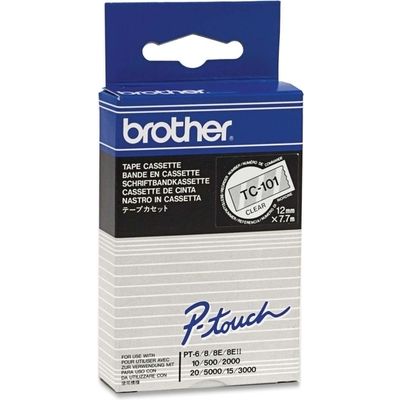 Nastro Brother TC-101 - Nero su trasparente (12 mm)