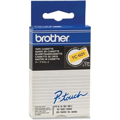 Nastro Brother TC-601 - Nero su giallo (12 mm)