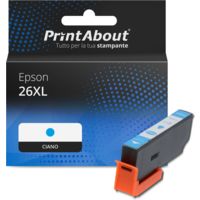 Cartuccia compatibile Epson 26XL (C13T26324012) - Ciano Alta capacità