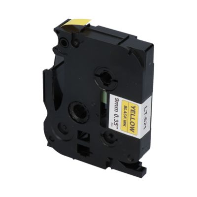 Nastro compatibile Brother TZe-621 - Nero su giallo (9 mm)