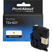Nastro compatibile Brother TZe-621 - Nero su giallo (9 mm)