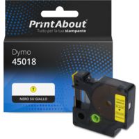 Nastro compatibile Dymo 45018 (S0720580) - Nero su giallo (12 mm)