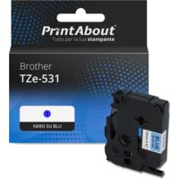 Nastro compatibile Brother TZe-531 - Nero su blu (12 mm)