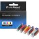 Cartuccia compatibile Canon PGI-550PGBK / CLI-551BK XL - 5 colori Alta capacità Multipack