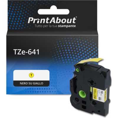 Nastro compatibile Brother TZe-641 - Nero su giallo (18 mm)