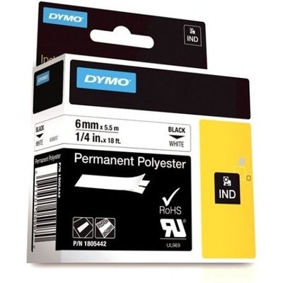 Nastro Dymo 1805442 - Nero su bianco (6 mm)